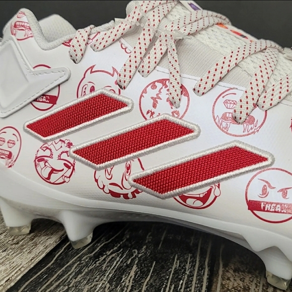 New Adidas Freak 22 Big Mood  Men'sDSG SM Football Cleats Sz 13 White Red - Picture 6 of 9